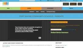 
							         Fort Wayne Community Schools - Parents								  
							    