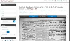 
							         Fort Worth Daily Gazette. - The Portal to Texas History - University of ...								  
							    