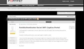 
							         FortiAuthenticator Social WiFi Captive Portal | Fortinet Technical ...								  
							    