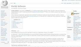 
							         Fortify Software - Wikipedia								  
							    
