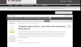 
							         Fortigate Captive Portal - Guest Wifi with advertising. Need help ...								  
							    