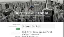
							         Fortinet – Journey As A Wi-Fi Engineer								  
							    