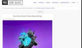 
							         Fortnite Ghost Portal Back Bling - Pro Game Guides								  
							    