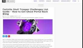 
							         Fortnite Skull Trooper Challenges List Guide – How-to Get Ghost ...								  
							    