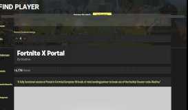 
							         Fortnite X Portal - Fortnite Creative - Fortnite Tracker								  
							    