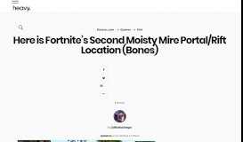 
							         Fortnite's 2nd Moisty Mire Portal Location (Bones) | Heavy.com								  
							    