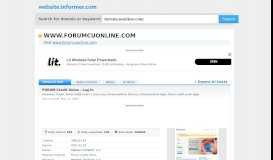 
							         forumcuonline.com at WI. FORUM Credit Union - Log In								  
							    