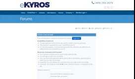 
							         Forums - eKYROS.com, Inc.								  
							    
