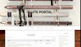 
							         Forums – Flute Portal								  
							    