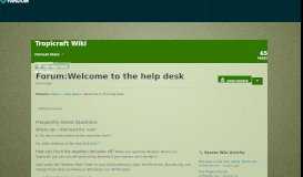 
							         Forum:Welcome to the help desk | Tropicraft Wiki | FANDOM powered ...								  
							    