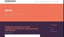 
							         Forward support Auction Technology Group's acquisition of Lot-tissimo								  
							    