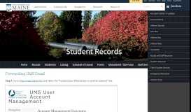 
							         Forwarding UMS Email - Student Records - University of Maine								  
							    