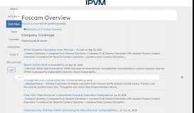 
							         Foscam Product Reviews - IPVM.com								  
							    