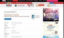 
							         Foundation in Science - Quest International University Perak (QIUP ...								  
							    