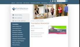 
							         Foundation Newsletter - FMCH - Fort Madison Community Hospital								  
							    