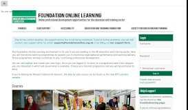 
							         Foundation Online Learning								  
							    