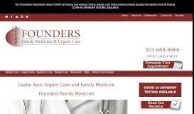 
							         Founders Family Medicine: Castle Rock Urgent Care								  
							    