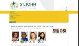 
							         Four new principals named for 2018-19 school year - St. John The ...								  
							    