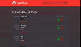 
							         fourdeltaone.net passwords - BugMeNot								  
							    