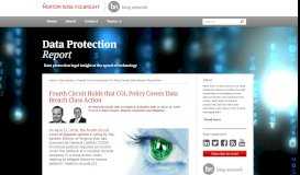 
							         Fourth Circuit Holds that CGL Policy Covers Data Breach Class Action ...								  
							    