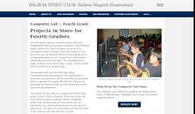 
							         Fourth Grade - BALBOA SPIRIT CLUB: Balboa Magnet Elementary								  
							    