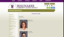 
							         Fourth Grade - Waunakee Community School District								  
							    