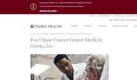 
							         Fox Chase Cancer Center Medical Group, Inc. - Temple Health								  
							    
