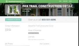 
							         Fox Trail Construction Co Llc - General Contractors								  
							    