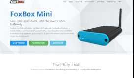 
							         FoxBox Mini - Cost effective yet Powerfull Hardware SMS Gateway								  
							    