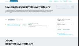 
							         Foyetimehin@believersloveworld.org at Website Informer								  
							    