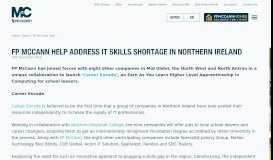 
							         FP McCann help address IT Skills Shortage in Northern Ireland - FP ...								  
							    