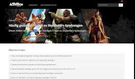 
							         Fragen zu Skylanders-Spielzeugen - Activision Support								  
							    