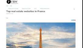 
							         France - Real Estate, Foreign Buyers, Property portals								  
							    