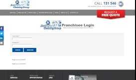 
							         Franchise login - Jim's Cleaning Services								  
							    