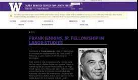 
							         Frank Jenkins, Jr. Fellowship in Labor Studies | Harry Bridges Center ...								  
							    