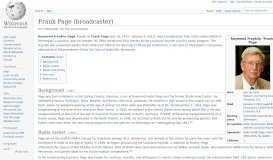 
							         Frank Page (broadcaster) - Wikipedia								  
							    
