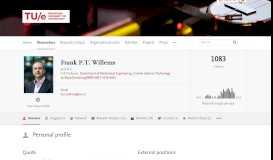 
							         Frank PT Willems - Eindhoven University of Technology research portal								  
							    