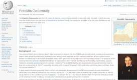 
							         Franklin Community - Wikipedia								  
							    
