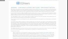 
							         Fraud alert - UN Careers - the United Nations								  
							    