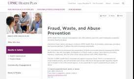 
							         Fraud and Abuse Protection | UPMC Health Plan								  
							    