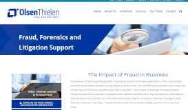 
							         Fraud, Forensics and Litigation Support - Olsen Thielen Certified ...								  
							    