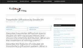 
							         Fraunhofer Diffraction by Double Slit - Educational Portal								  
							    