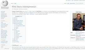 
							         Fred Davis (entrepreneur) - Wikipedia								  
							    