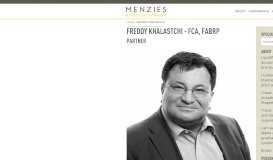 
							         Freddy Khalastchi | Business Recovery Advisory Services - Menzies								  
							    