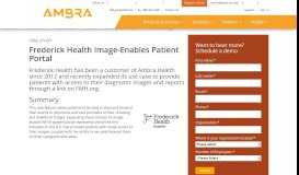 
							         Frederick Memorial Hospital Image-Enables Patient Portal | Ambra ...								  
							    