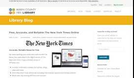 
							         Free, Accurate, and Reliable: The New York Times Online ...								  
							    