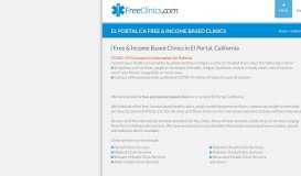 
							         Free and Income Based Clinics El Portal CA								  
							    