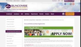 
							         Free and Reduced Meal Application - Buncombe County Schools								  
							    
