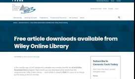 
							         Free article downloads available from Wiley Online Library ...								  
							    