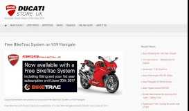 
							         Free BikeTrac System on 959 Panigale - Ducati Store News								  
							    